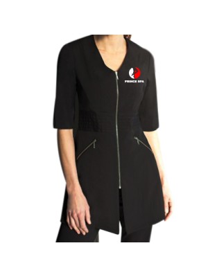 Veluxe Zip-Front Salon Tunic